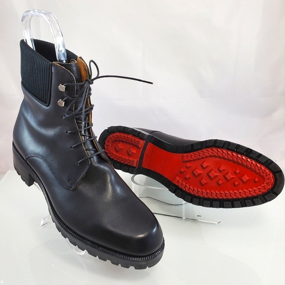 Christian Louboutin Other - NWT$1,245 Louboutin Trapman Lace-up Black Leather Combat Boot Sz 42.5 (US 9.5)